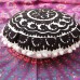Round Mandala Embroidered Cushion Cover, Suzani Indian Pillow Cases