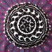 Round Mandala Embroidered Cushion Cover, Suzani Indian Pillow Cases