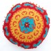 Woolen Embroidered Round Cushion Cover, Indian Suzani Pillow Cases