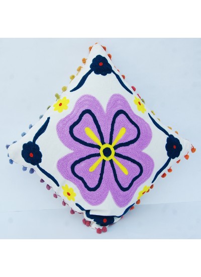 Suzani Embroidered Ethnic Indian Handmade Traditional Cushion Cover Floral Printed Pillow Cases