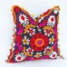 Suzani Embroidered Ethnic Indian Handmade Traditional Cushion Cover Floral Printed Pillow Cases