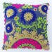 Suzani Embroidered Indian Handmade Cushion Cover Throw Decorative Pillow Cases 