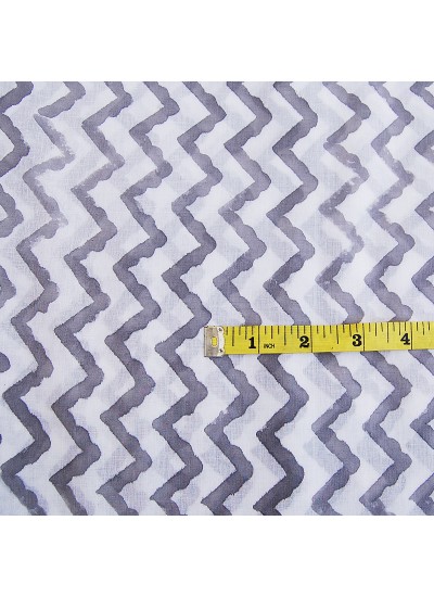 Beautiful Handmade Zig Zag Printed Traditional Fabric Indian Hand Block Print 