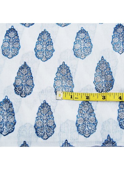 Indian Hand Block Print Decorative Beautiful Handmade Floral Printed Cotton Fabric.