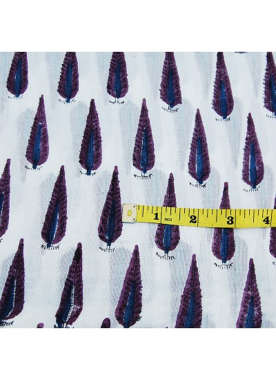 Dressmaking Cotton Hand Block Print Running Cloth Beautiful Handmade Leaf Printed Fabric
