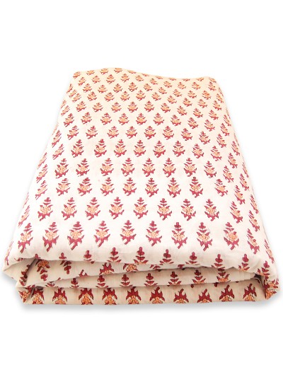 Indian Hand Block Print Beautiful Floral Handmade Printed Sewing Designer Cotton Fabric