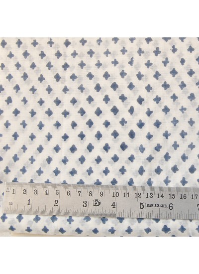 Hand Block Print Beautiful Indian Handmade Floral Printed Pure Cotton Designer Fabric 