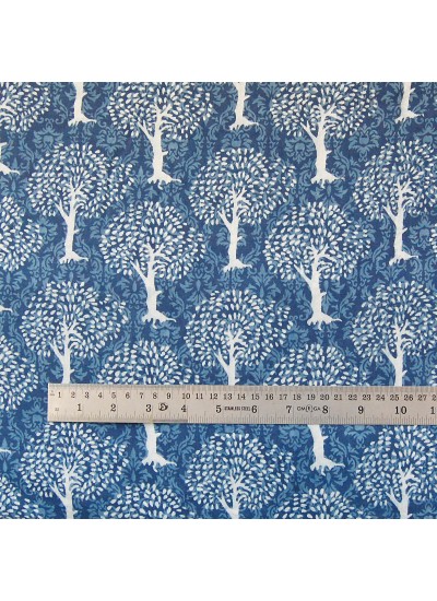 Indian Handmade Beautiful Tree Of Life Printed Pure Cotton Hand Block Print Dressmaking Fabric 