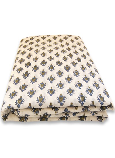 Indian Handmade Vintage Beautiful Hand Block Print Floral Printed Voile Fabric