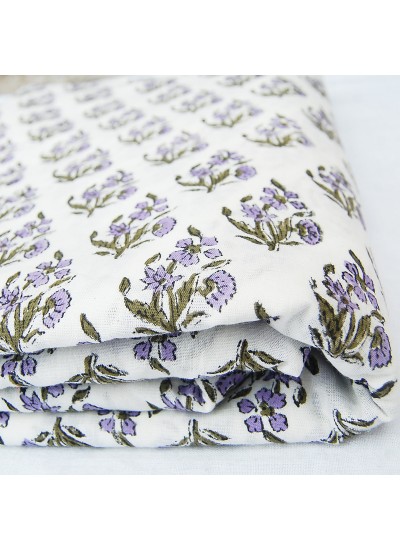 Handmade Indian Beautiful Dabu Printed Decorative Hand Block Print Voile Cotton Fabric