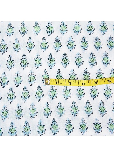 Handmade Indian Beautiful Hand Block Printed Dressmaking Sewing Voile Cotton Fabrics