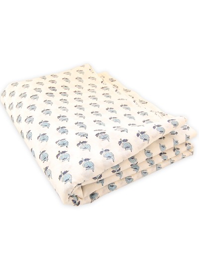 Handmade Beautiful Indian Sewing Voile Sanganeri Printed Hand Block Print Fabric