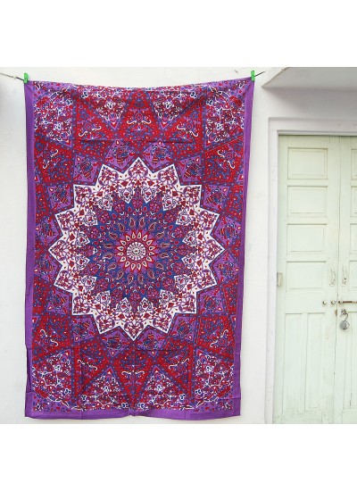 Hippie Decor Mandala Star Tapestry Indian Wall Hanging Twin Bohemian Bedspread 