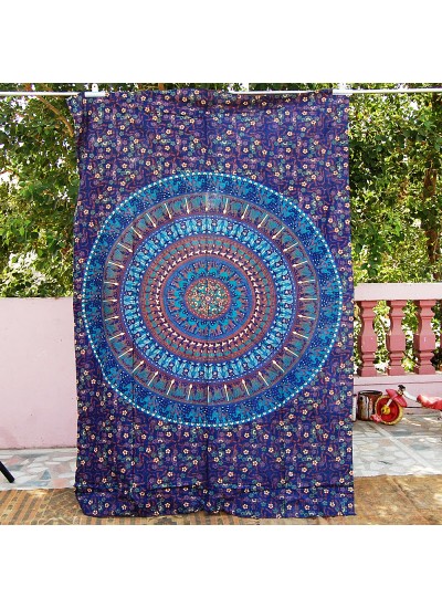 Hippie Wall Hanging Indian Mandala Tapestry Bohemian Indigo Bedspread Home Decor