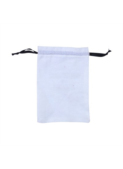 100pcs Handmade Small Cotton Storage Bags Indian Black Drawstring Pouch
