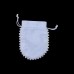 100pcs Round Pom Pom Cotton Jewelry Pouches Small Christmas Gift Bags 
