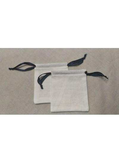 Black Drawstring Cotton Pouches ,Small Storage Indian Jewelry Bags 