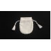 Round Pom Pom Cotton Pouches, Handmade Indian Drawstring Small Bags