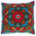Embroidered Pillow Cases Handmade Floral Printed Cushion Cover Pom Pom Uzbek 