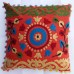 Indian Handmade Pillow cases floral Printed Pom Pom Suzani Embroidered Cushion Cover