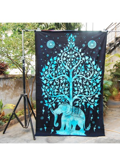 Indian Bohemian Elephant Tapestry Wall Hanging Mandala Home Dorm Decor Bedding Bedspread 